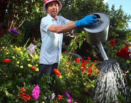 Reusable garden materials prepared for donation to a charity partner